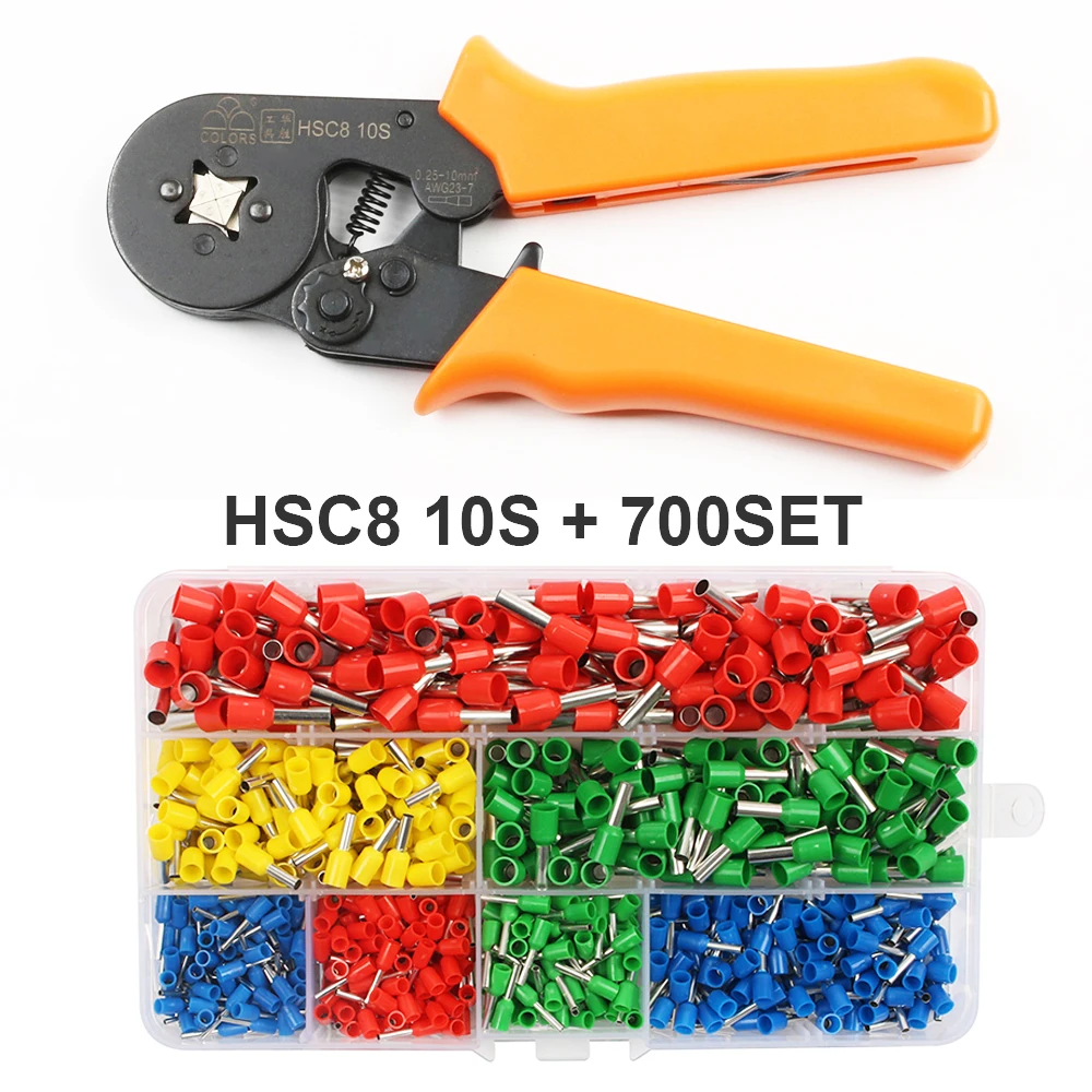 HSC8 6-4A мини-тип саморегулируемая опрессовки плоскогубцы 0.25-6mm2 терминалы обжимной инструмент многофункциональный инструмент Hands плоскогубцы Любань HSC8 6-4