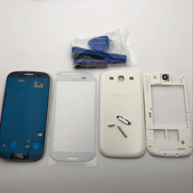 Сменные детали полного корпуса для Samsung Galaxy S3 SIII i9300 i9305 9300 Передняя средняя рамка
