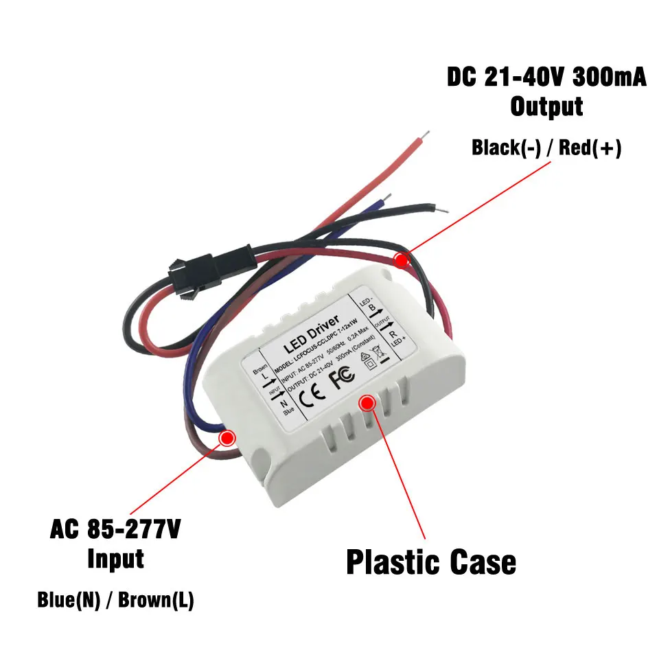 7 Вт 8 Вт 9 Вт 10 Вт 11 Вт 12 Вт светодиодный драйвер постоянного тока 300mA DC21-40V светильник ing трансформаторы Питание набор «сделай сам» для точечный светильник лампа светильник