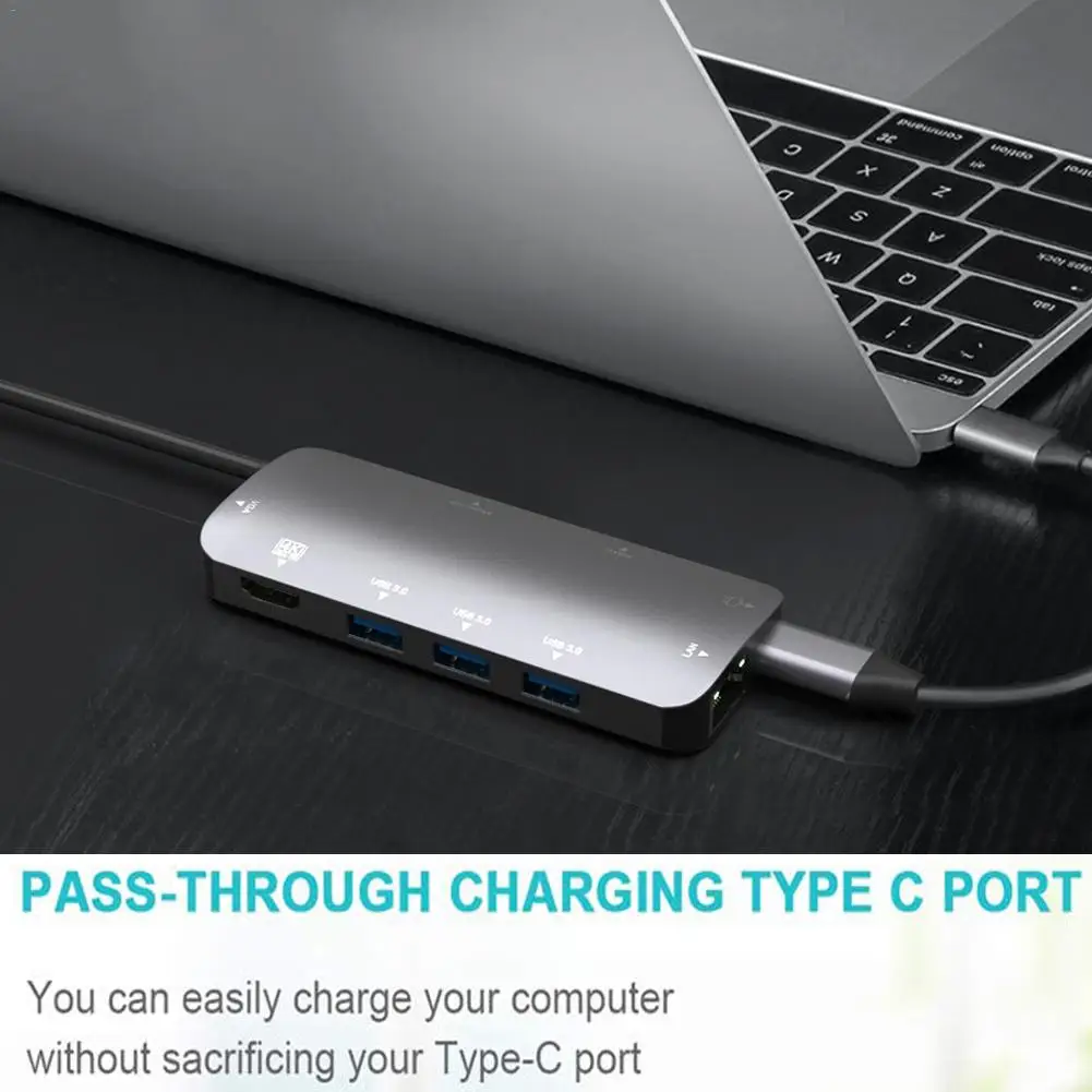 9 в 1 многофункциональный адаптер USB C для быстрой зарядки|USB-хабы| |