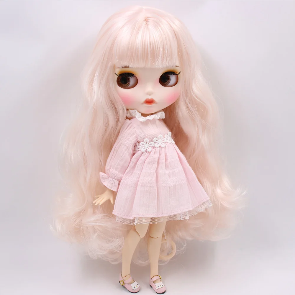 B doll clothes shoes ICY Nude Blyth изготовленная на заказ кукла № BL2352/136 бледно-розовые волосы 1/6 bjd, pullip, licca, jerryberry - Цвет: B doll clothes shoes