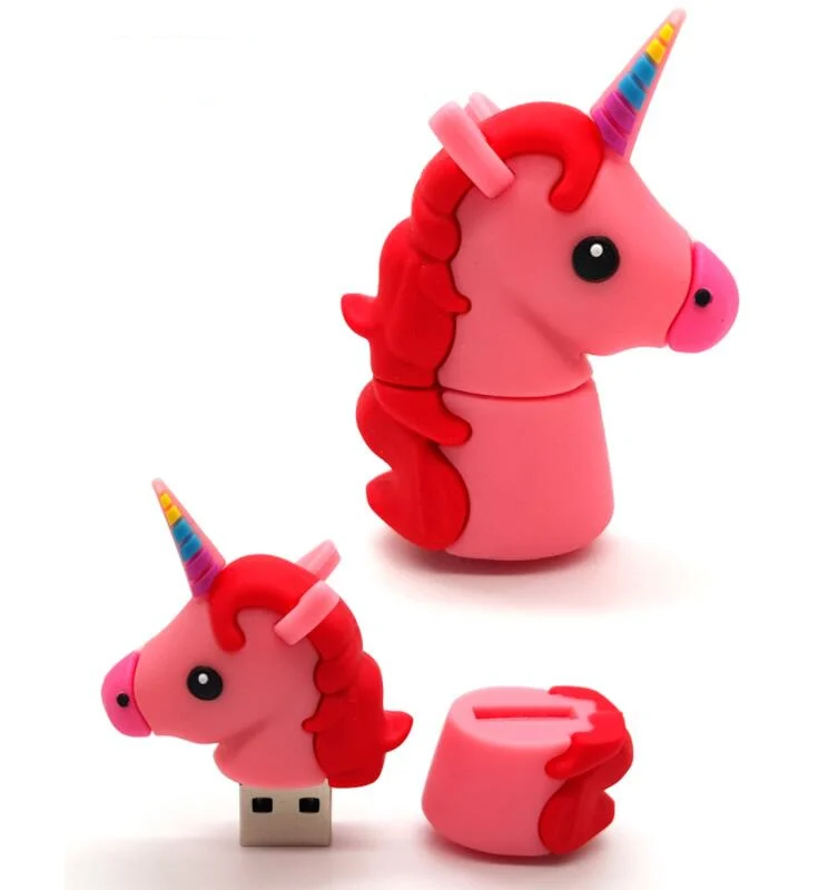 Usb флеш-накопитель с рисунком единорога, флеш-накопитель 128 ГБ, флеш-карта памяти 64 ГБ, флеш-накопитель 32 ГБ, Usb флешка 4 ГБ 8 ГБ 16 ГБ, Usb флеш-карта в подарок