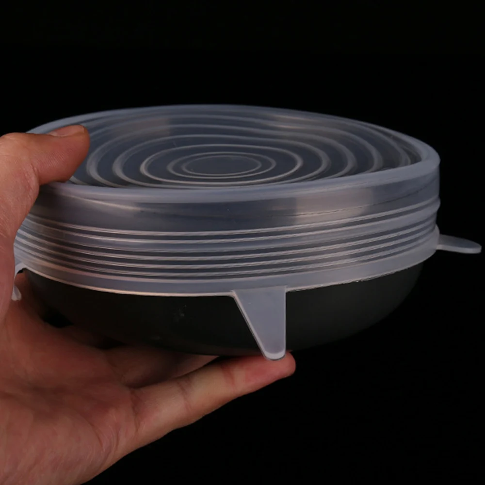 6 шт./компл. многофункциональная силиконовая крышка для еды уплотнение вакуумная