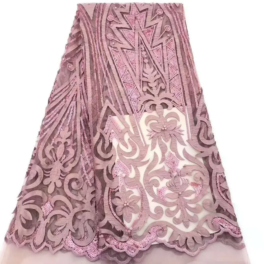 LASUI новый продукт вышитые 3D цветы чистая кружевная ткань блесток + бисер