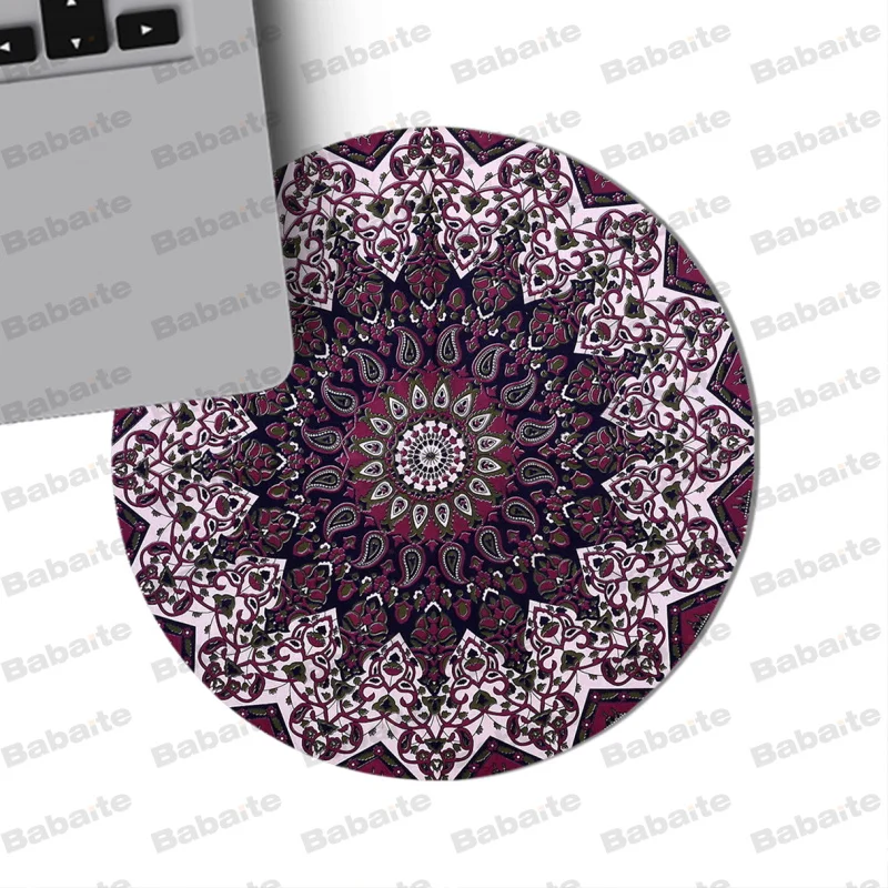 22x22cm Babaite красивый аниме винтажный богемный коврик для мыши игровой круглый коврик для мыши Размер для 220*220*2 мм круглый коврик для мыши коврик для игровой мыши - Цвет: 22x22cm