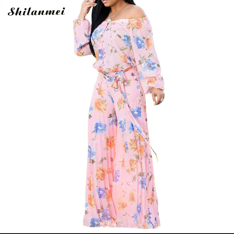 Винтажный пляжный комбинезон Boho Женский Повседневный с открытыми плечами и