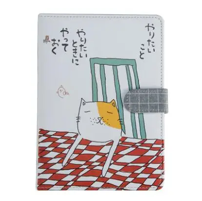 White cat Kawaii B6 блокнот-планировщик, офисные школьные принадлежности из искусственной кожи, записная книжка, Ежедневный дневник, подарок для студентов - Цвет: White cat