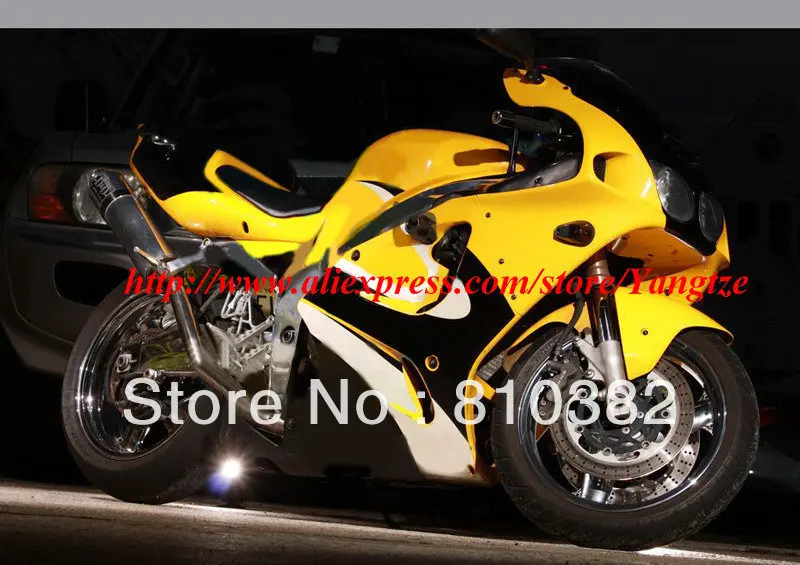 Желтый комплект обтекателей из АБС пластика для 1996 2003 KAWASAKI Ninja ZX7R ZX 7R 1999 96 97 98 99 00 01