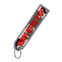 remove before flight keychains for aviation gifts camuflage customize embroidery keyring special luggage tags key sleutelhanger