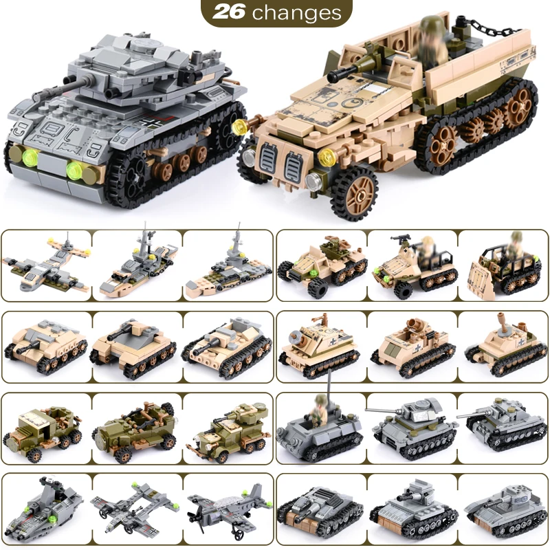 8 в 2 1061 шт Empires of steel Technic блоки Совместимость с legoingly армейский двигатель грузовик