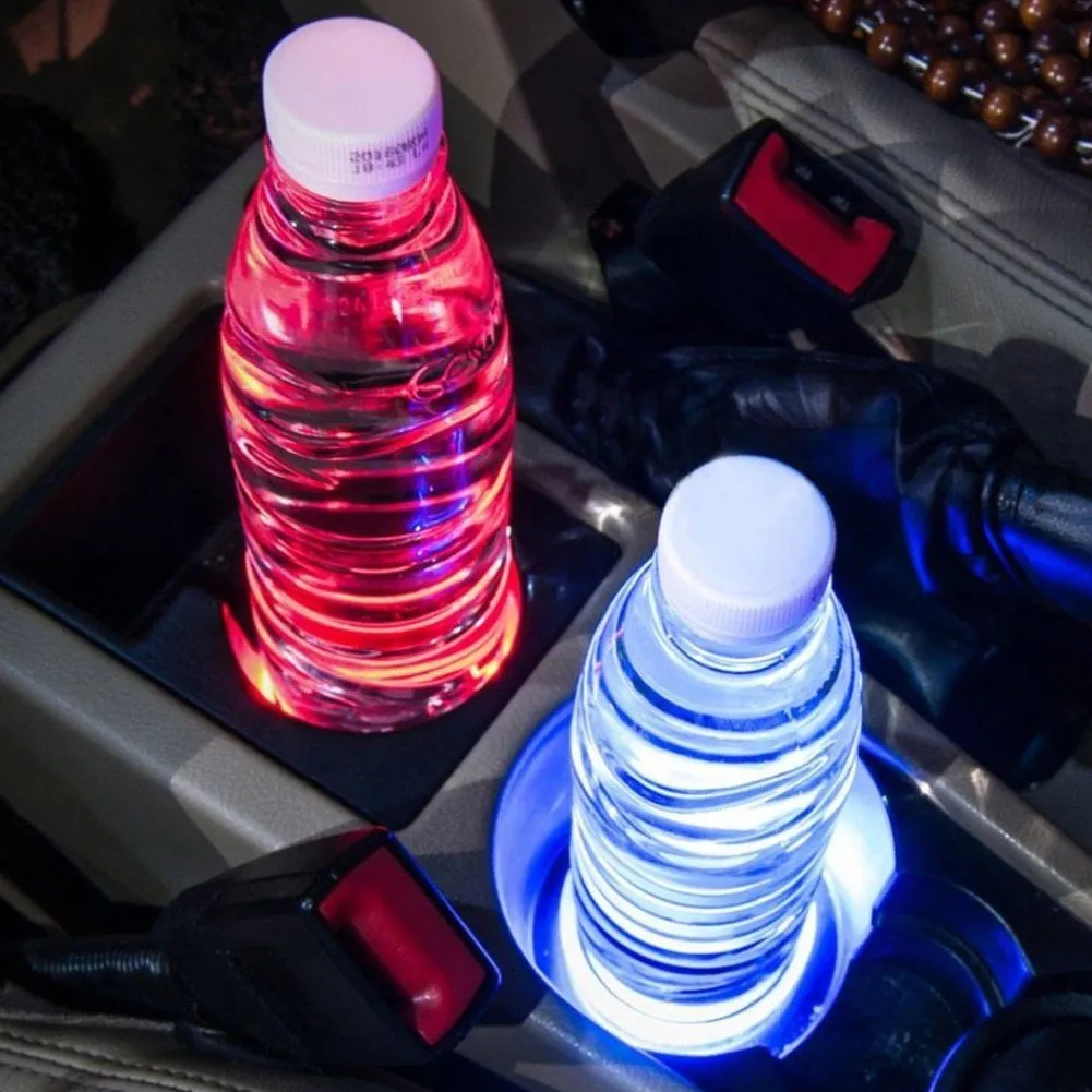 Универсальный автомобильный Солнечный светодиодный подстаканник нескользящая