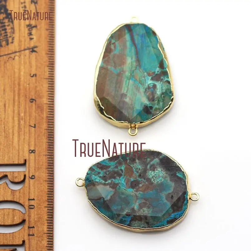 10 шт. позолоченный осадочный граненый соединитель свободной формы морской