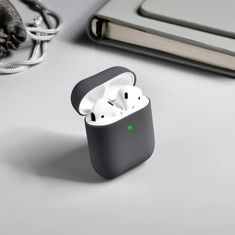 Беспроводной Bluetooth чехол для наушников для Airpods 2 силиконовый чехол мягкий резиновый полный защитный чехол для Airpods 2 Чехол