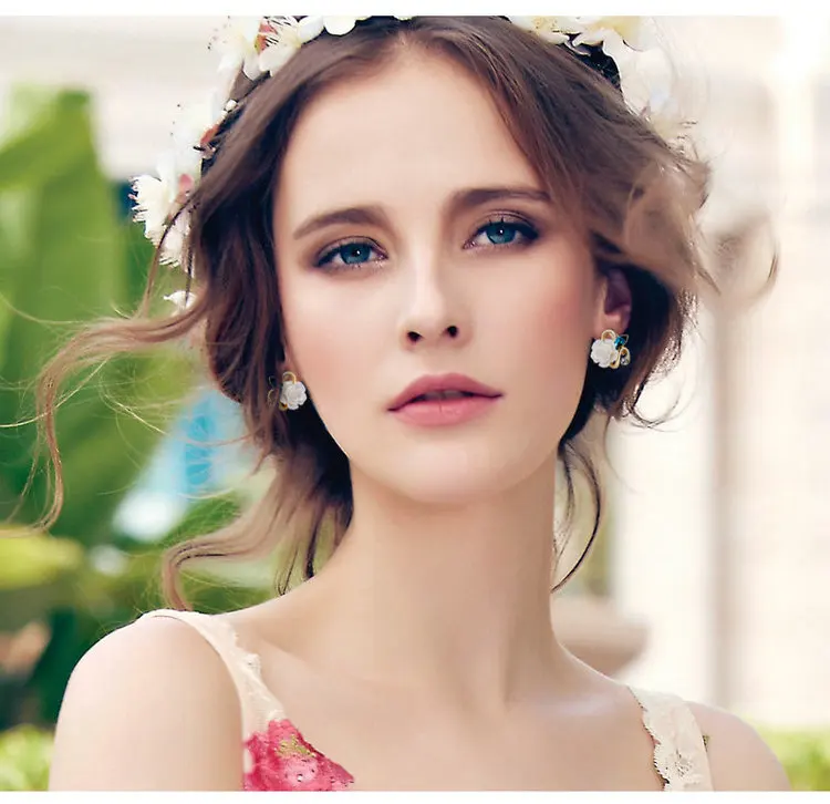 Новинка 2017 модные серьги гвоздики Лидер продаж классические золотого цвета с