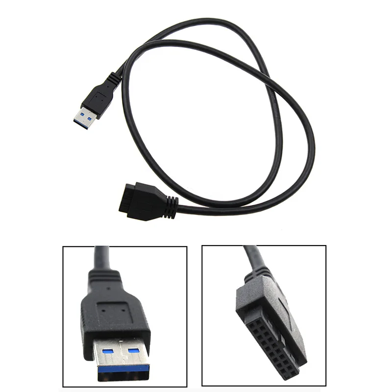 USB 3,0 7 Порты концентратор 5Gbs 5,2" CD-Встроенная память отсек для жесткого диска компакт-дисков Встроенная память спереди Панель для компьютера чехол+ USB 3,0 19-контактный разъем для Тип-A входящий штекер кабеля