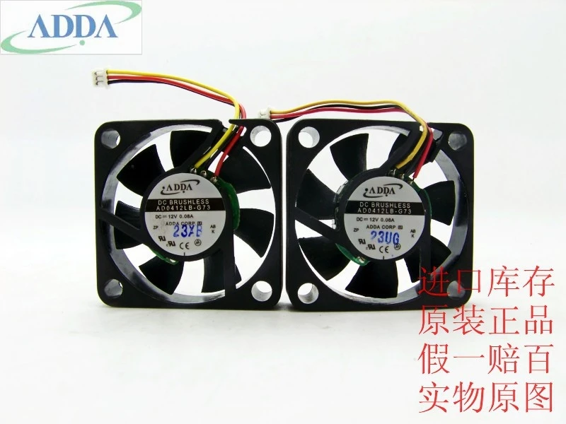 Для ADDA AD0412LB G73 4010 4 см 40 мм DC 12V 0.08A бесшумный двойной шарикоподшипник Охлаждающие
