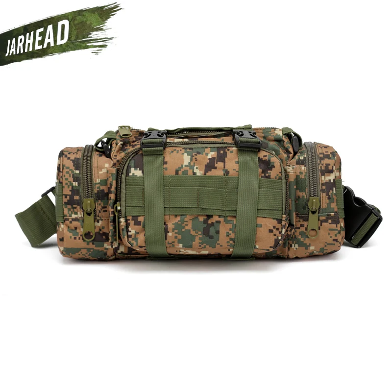 JungleDigital Открытый Molle камера сумка камуфляж многофункциональные карманы армейская тактическая камера бег Рыбалка плечо спортивная поясная сумка - Цвет: JungleDigital