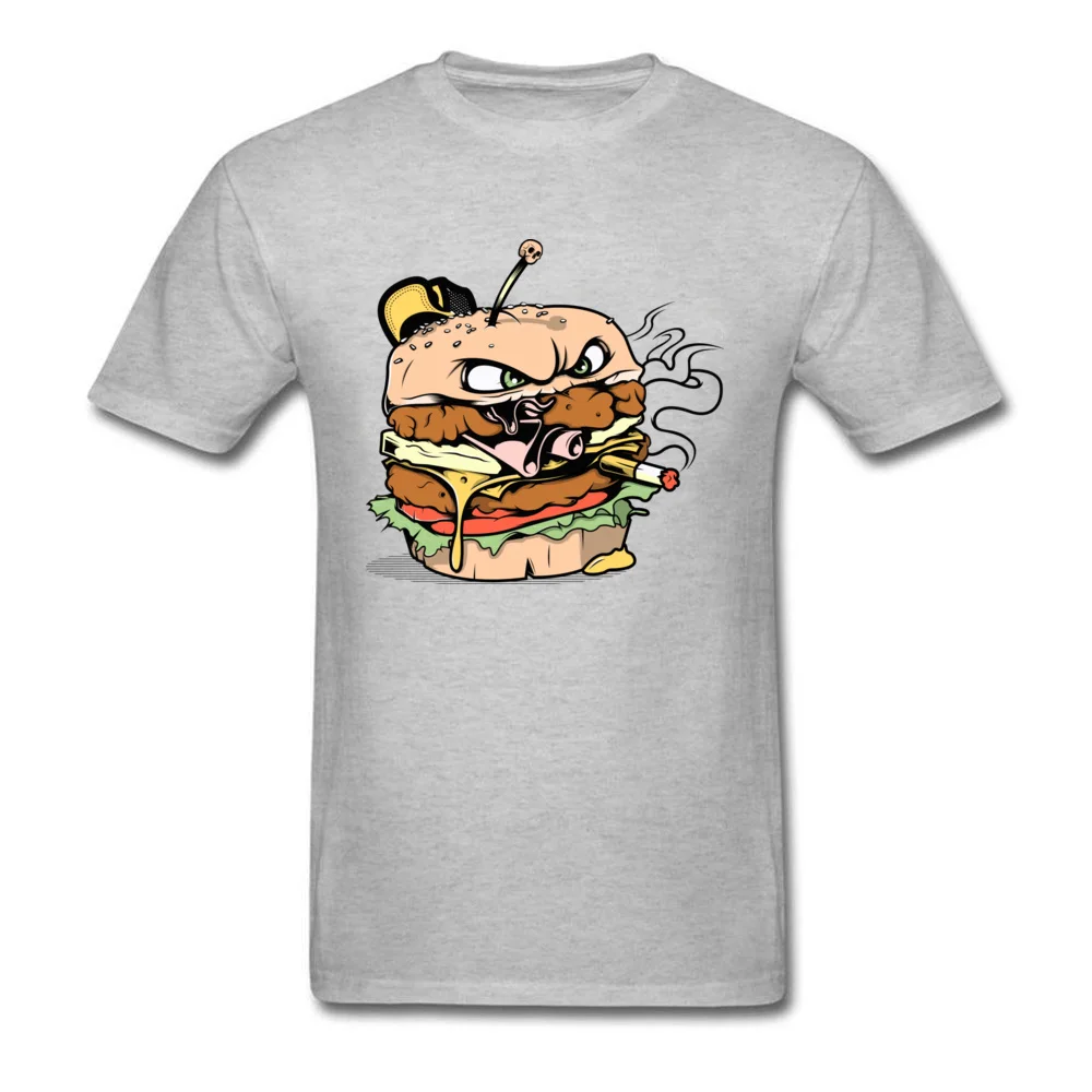 Mean Burger забавная Мужская футболка креативный мультяшный дизайн для взрослых