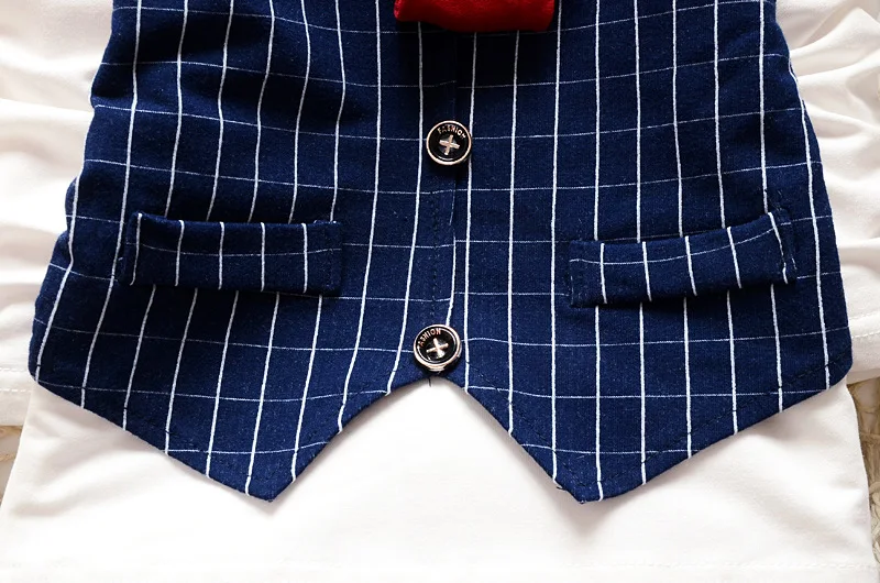 Комплект детской одежды с галстуком-бабочкой вечерние костюмы длинным рукавом