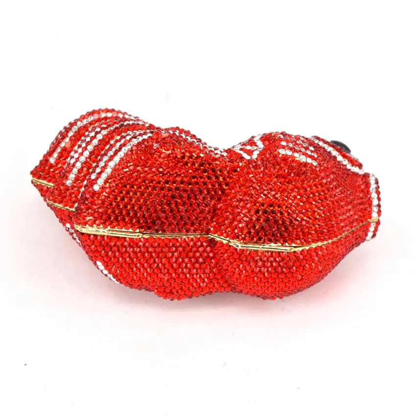 Красная Золотая рыбка Женский металлический Жесткий мини чехол свадебные клатчи