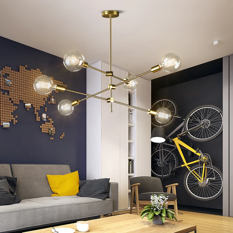 Modern Led Chandelier Lighting For Living Room kitchen bedroom 220v 110v Nordic modern simplicity Rotatable Chandeliers fixtures | Лампы и