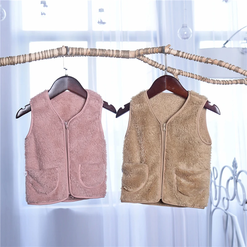 

Winter Fleece Child Waistcoat Children Outerwear Kids Inner Coats Warm Baby Girls Boys Vest For 80-140cm