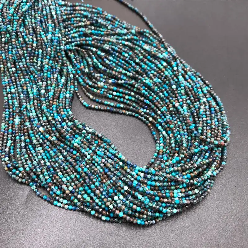 AB Phoenix turquoise 2 мм розовый опал Quartzs граненые бусины микро граненные драгоценные камни круглые бусины крошечный камень бусины для изготовления браслетов для женщин ожерелье - Цвет: AB Phoenix turquoise