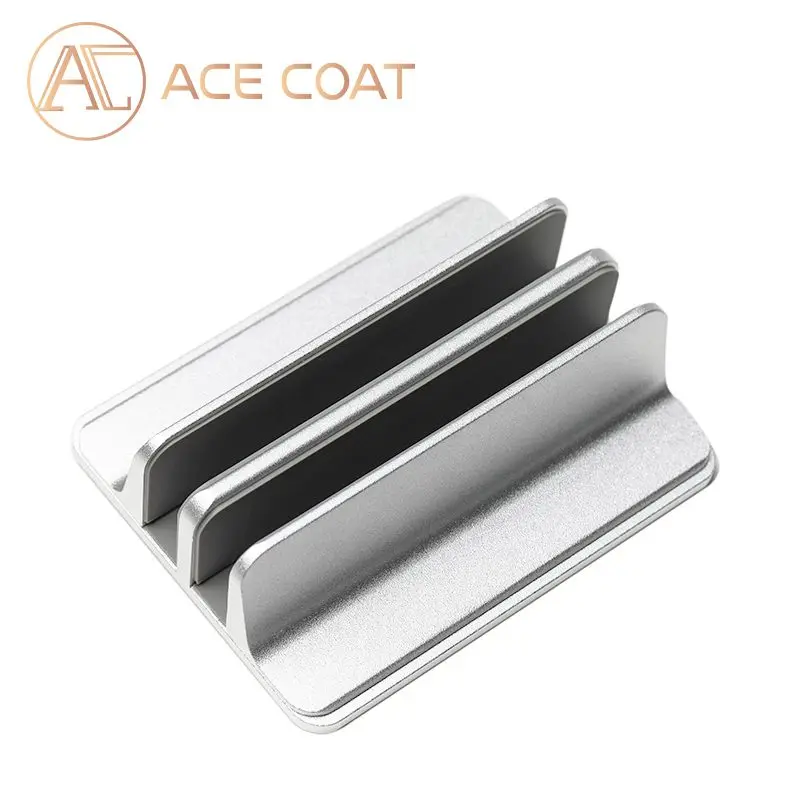 ACECOAT вертикальная подставка для ноутбука из алюминиевого сплава, регулируемый держатель для ноутбука, настольная док-станция, подставка под Макбук, поверхность Chromebook - Цвет: Silvery-Double