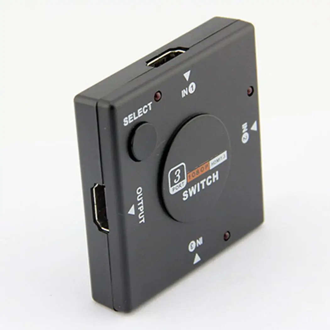 Мини-коммутатор разрешение видео 3 порта HD черный мультимедийный интерфейс