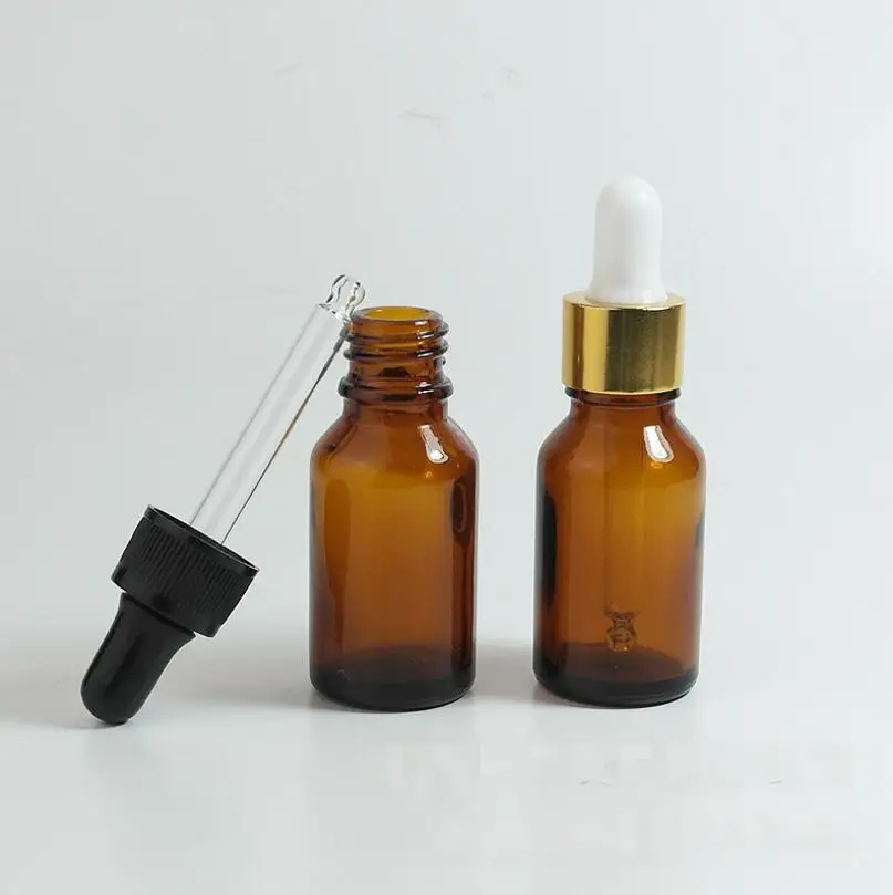 

Wholesale 15ml Refillable Empty Glass Dropper Perfume Bottle Roll On Bottle For Essential Oils LX1045