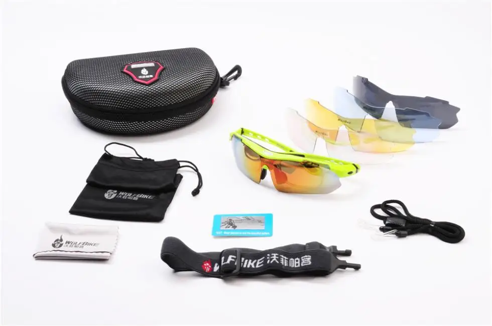 Мужские спортивные солнцезащитные очки с поляризацией 5 линз|Очки для