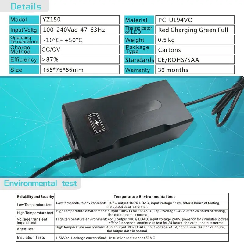 YZPOWER Rohs CE Smart 58 8 V 3A литиевая батарея зарядное устройство для электрического