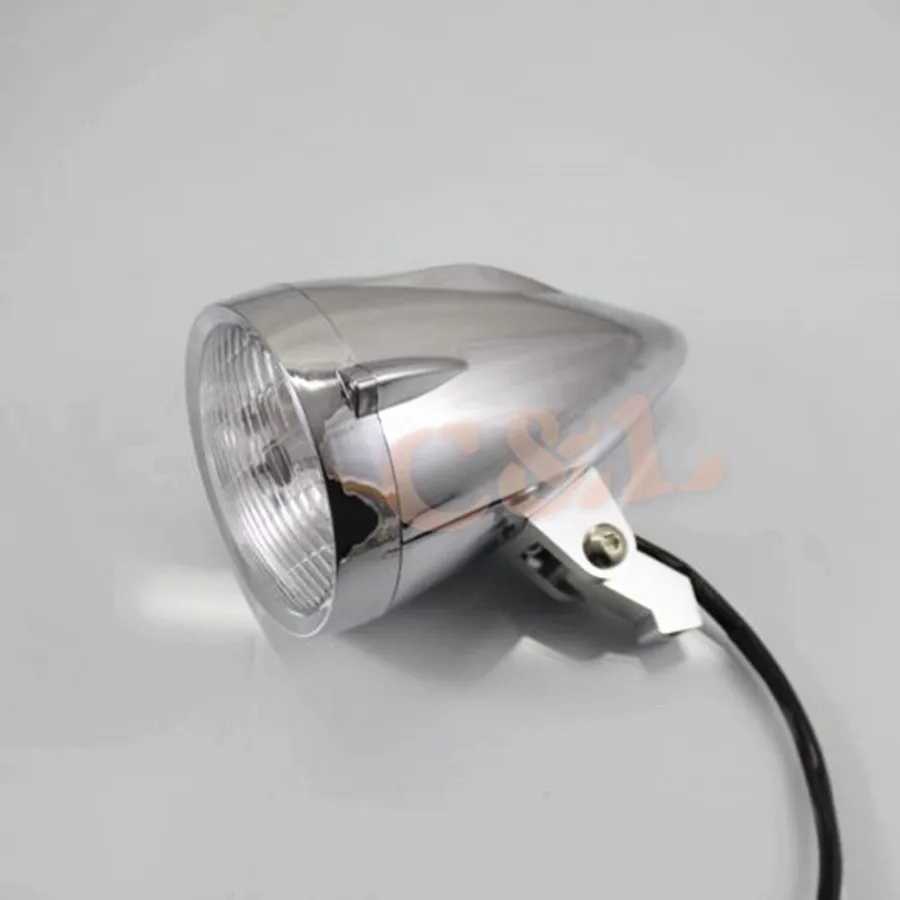 Хромированный Светодиодный светильник для мотоцикла с голубыми ангельскими