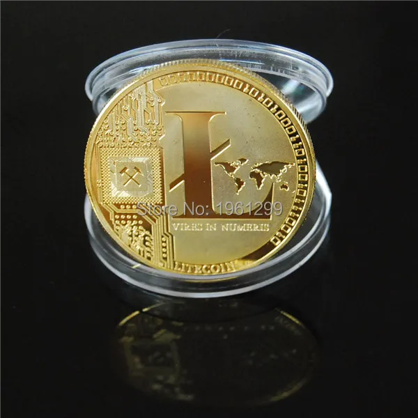 Бесплатная доставка 1 унция 2014 Золотая палитра BTC Litecoin шт/Лот | Дом и сад