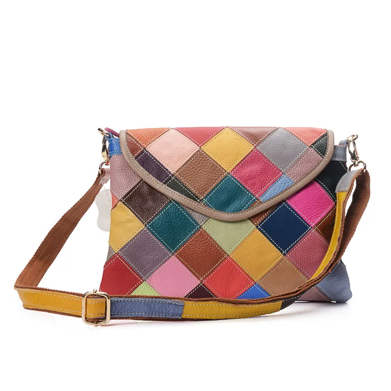 K503 colorful random CHSANATO, женская сумка-клатч, натуральная кожа, вечерние сумки, красочные, через плечо, сумка-мессенджер, женские сумки через плечо, сумки-конверты - Цвет: K503 colorful random