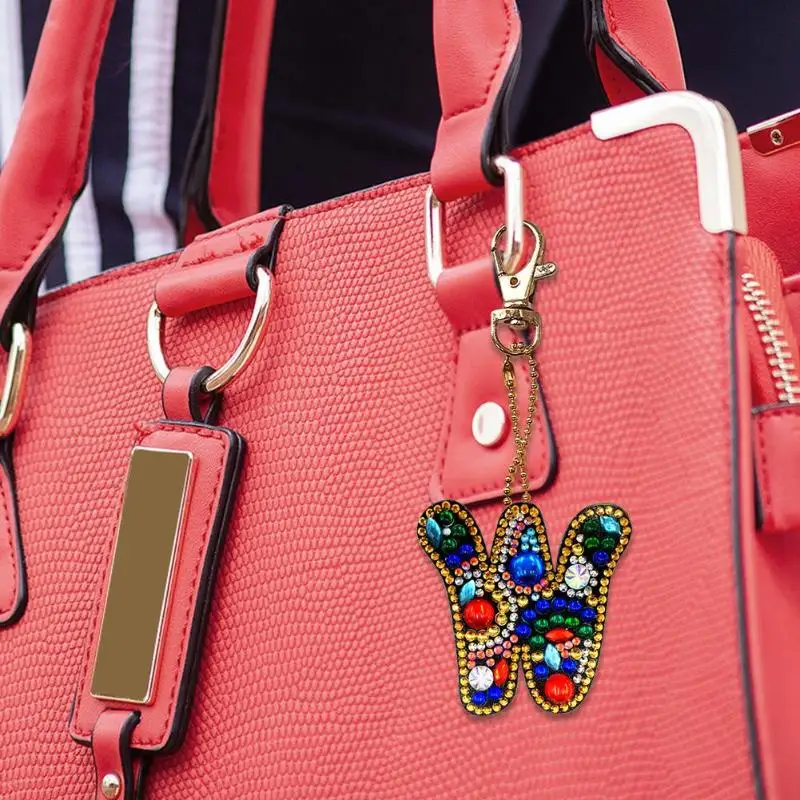 DIY Key Chain Diamond Painting Letters Women Girl Bag Keyring Pendant Gift | Дом и сад