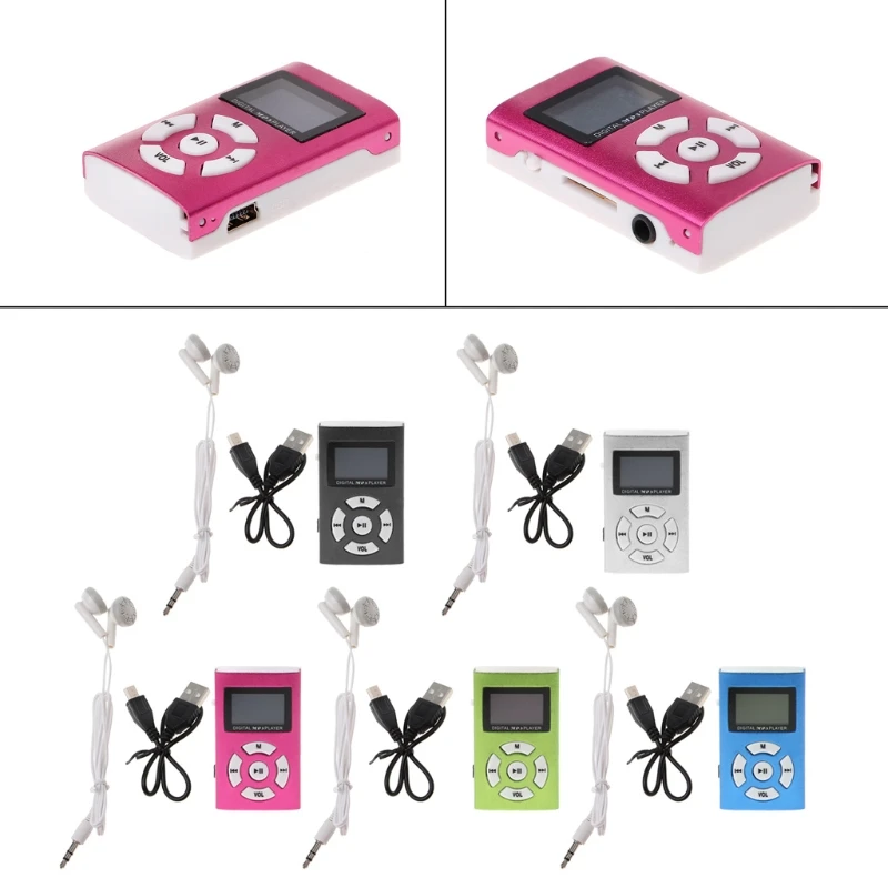 USB мини MP3-плеер с ЖК-экраном поддержка Micro SD TF карты 32 ГБ стильный дизайн