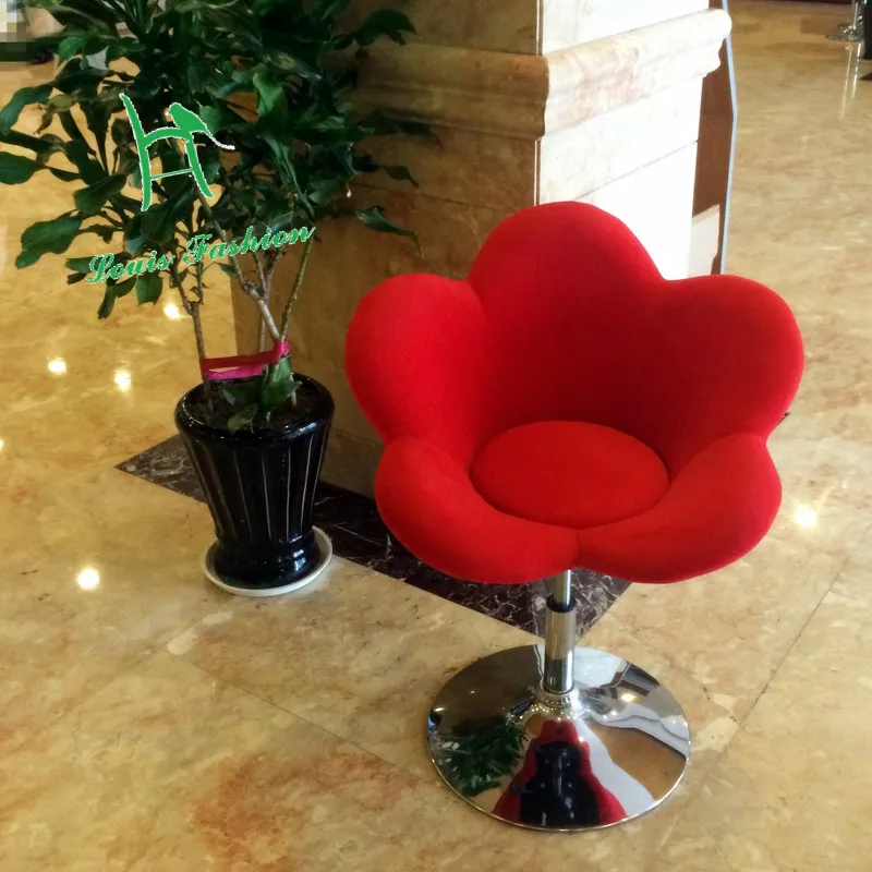FLOWER TYPE Барный стул повышенный вращающийся цветочный Тип модный барный стул - Цвет: FLOWER TYPE