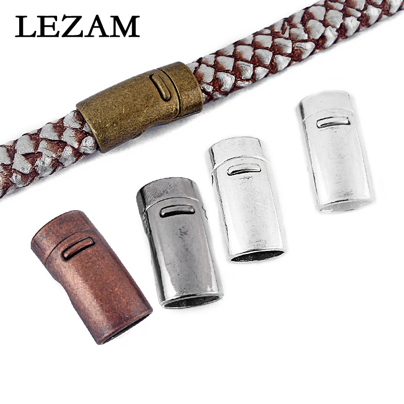 5sets Fashion Clasp Jewelry Five Color Bent Strong Magnetic Clasp For 10*6mm Licorice Leather Cord Diy Jewelry Findings Bijoux