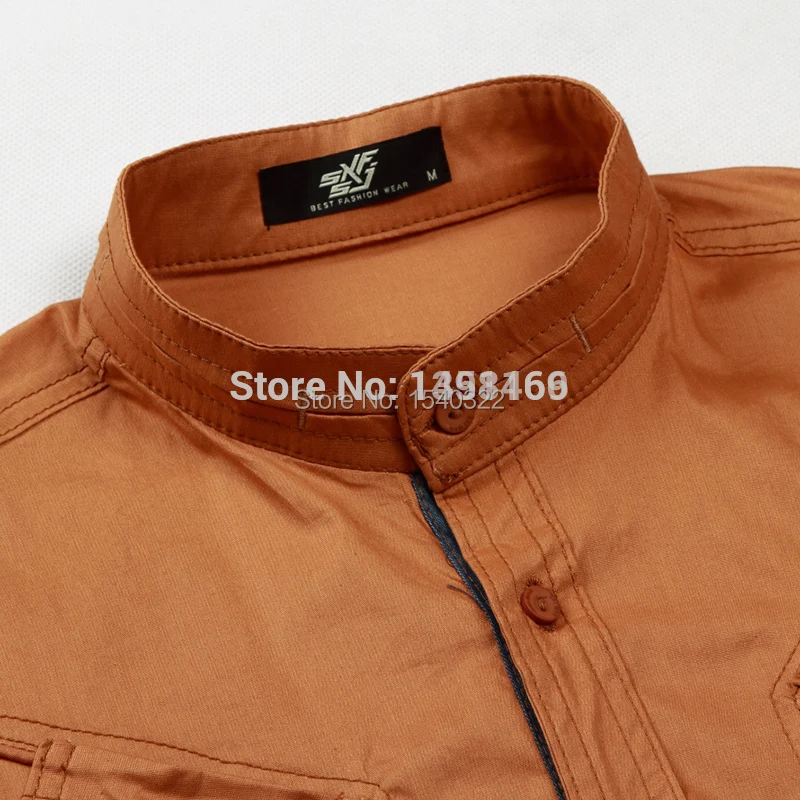 2014 Hot Sale Free Shipping Retails Pieces Single Breasted Twill Cotton Spandex Short New Style Fashion Stock Open Shirts Design | Мужская