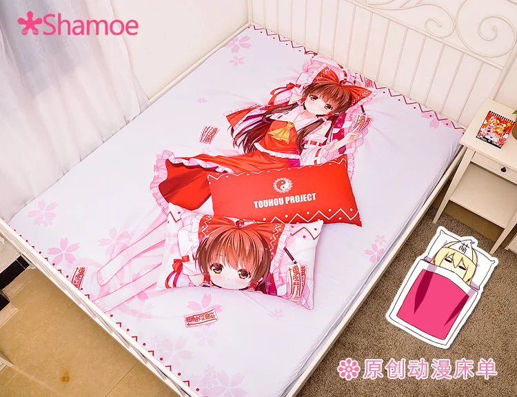 Чехол для матраса из молочного шелка с аниме мультяшным принтом TouHou