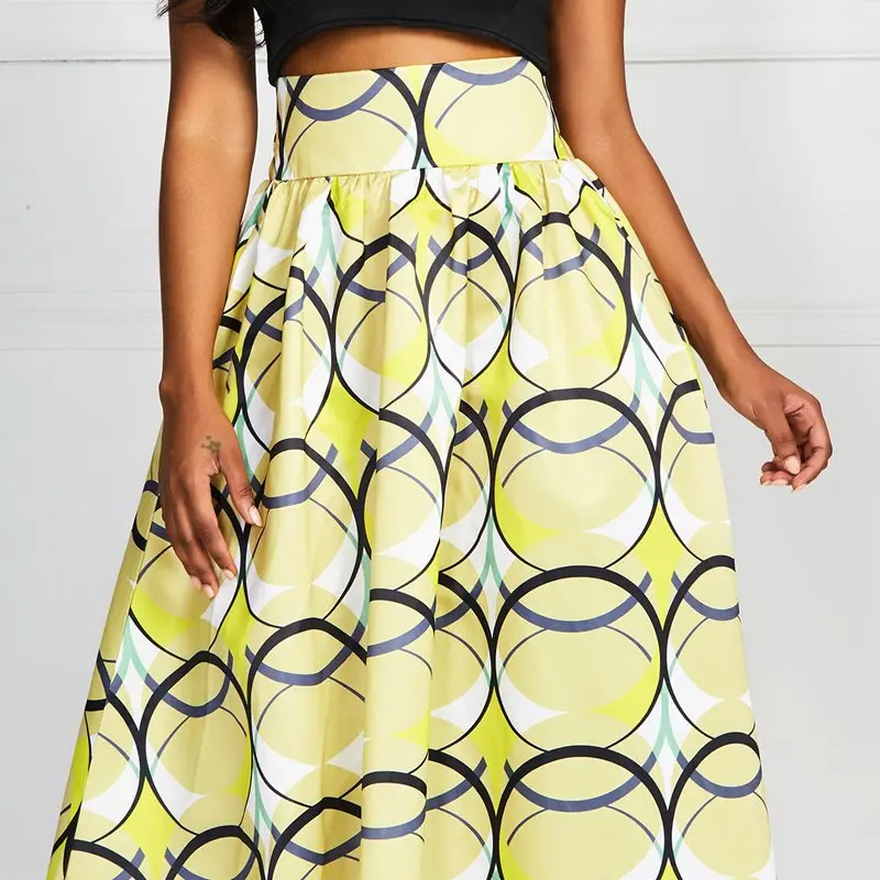 2019 Женская африканская Дашики эластичная Осенняя зимняя летняя пляжная юбка