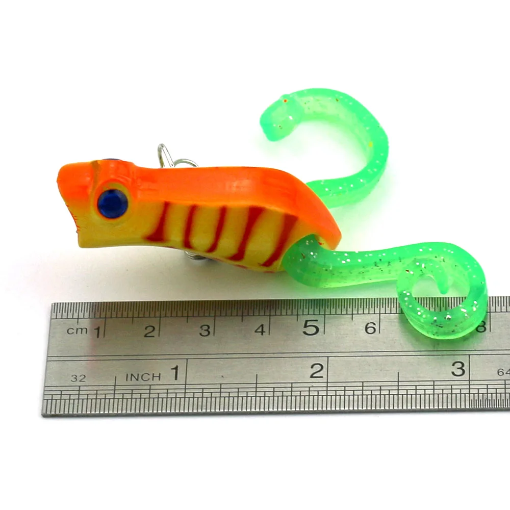 1 шт. искусственная лягушка рыболовная наживка Поппер приманка одинарные крючки