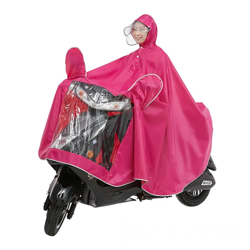 Raincoat double hat cornice raincoat bicycle motorcycle rain belt electric car 042 | Дом и сад