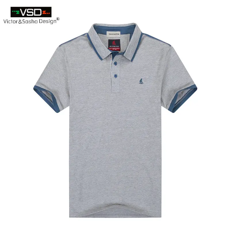 VSD 2017 Итальянское Поло Мужчины 6ХЛ Короткий Рукав Свободного Стиля Белого Цвета