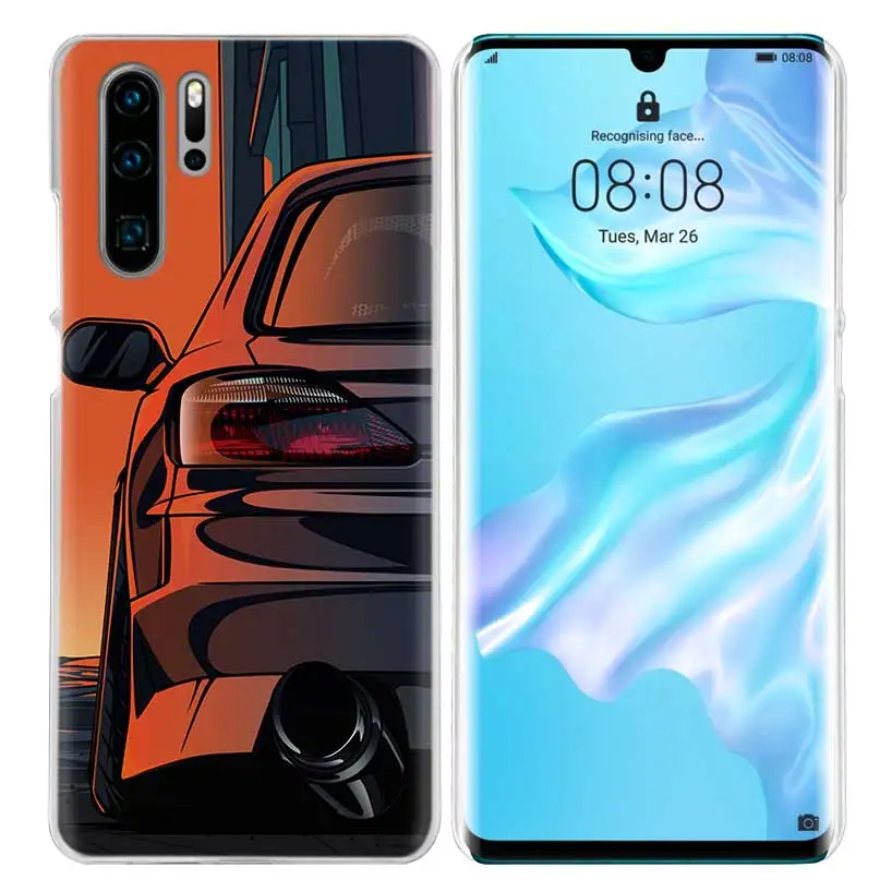 Классный чехол-комикс для спортивных автомобилей huawei P20 P30 P Smart Nova 4 3i P10 P9 P8 mate 10 20 lite Pro Mini жесткий чехол для телефона из ПК