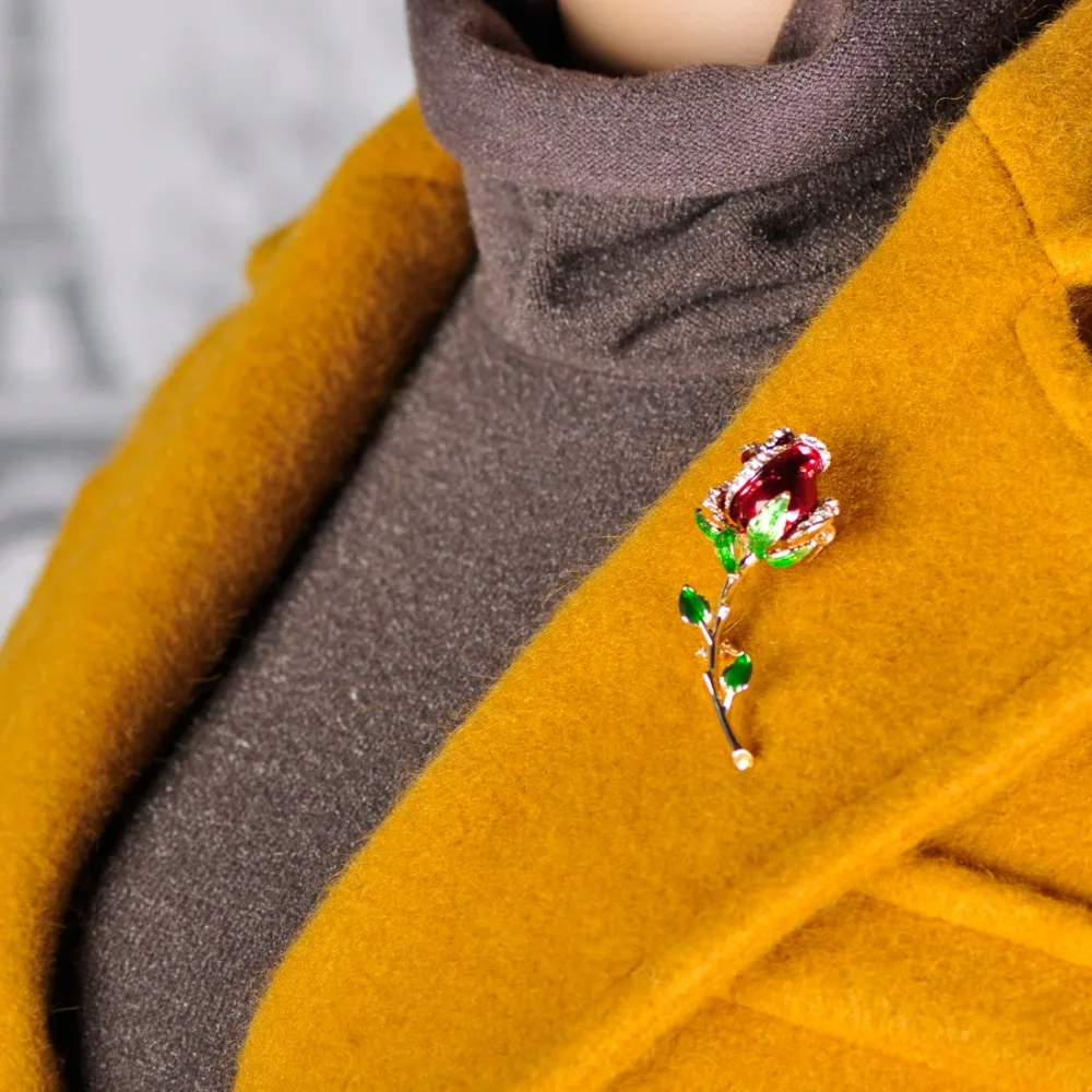 Женская эмалированная брошь Funmor в виде цветка из металлического сплава |