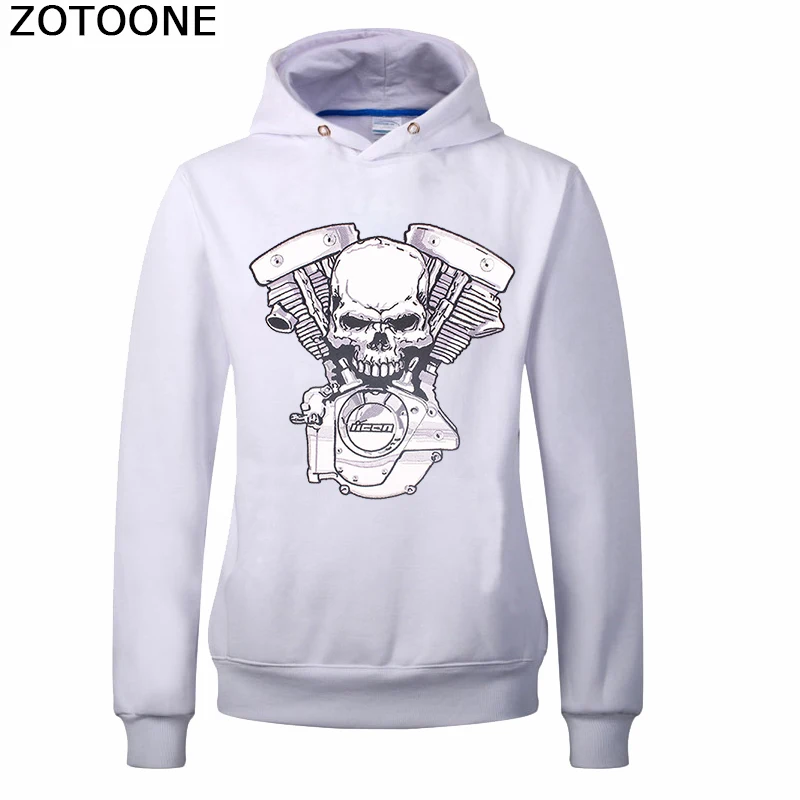 ZOTOONE панк череп вышитые патчи для одежды DIY большой задний патч украшения на
