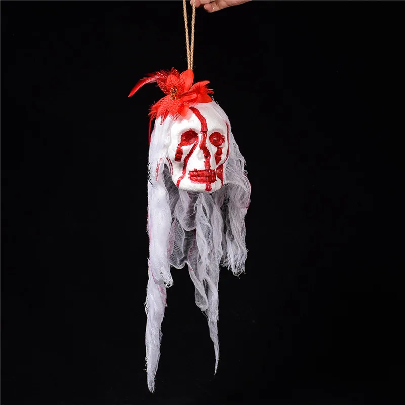 1Pc Halloween Bar Haunted House Party Decoration Horror Bleeding Ghost Skull Pendant Props Hanging |