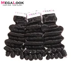 Megalook 3 пучка предложения с 4*4 закрытие шнурка бразильский Funmi кудрявые причудливые завитые Человеческие волосы Remy для наращивания 3 пучка с закрытием